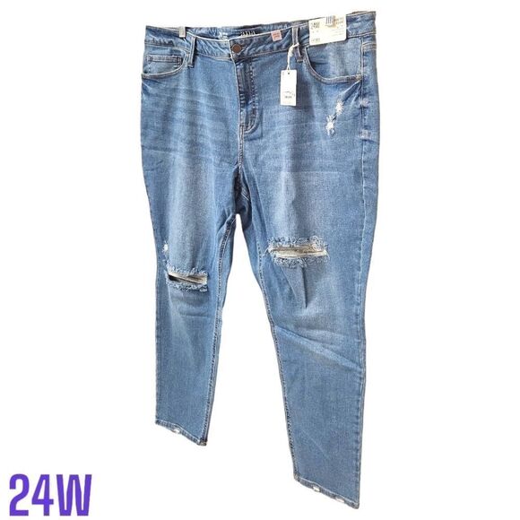 NWT A.N.A  A NEW APPROCH Plus Size High Rise Comfy distressed Jeggings - Picture 4 of 15